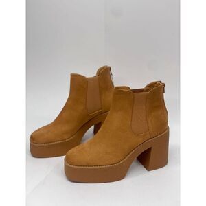 Cool Planet by Steve Madden Women's Lily Platform Booties - Dark Tan 9.5M